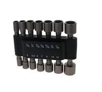 Utoolmart Adaptateur de douille en acier au chrome vanadium, convertisseur et réducteur, ensemble de clés à choc pneumatique, changement rapide pour outils électriques, tête d'adaptateur de manchon 1
