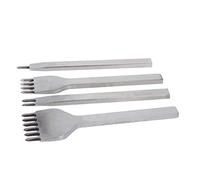 Utoolmart Leathercraft 1/2/4/6 griffes diamantées Ciseau en cuir pour travaux manuels Trou de couture, UT191015P-0018, 5mm 1/2/4/6 Prong