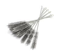 Utoolmart Lot de 10 brosses de nettoyage en fil d'acier, brosse à tube électrique en spirale, outil de nettoyage en fil d'acier, brosse pour bouteille de tube, 2,5 cm de diamètre et 30,5 cm de long
