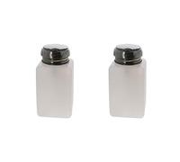 Utoolmart Lot de 2 distributeurs d'alcool liquide de 180 ml pour dissolvant de vernis à ongles, démaquillant pour les yeux, distributeur à pompe vide avec tête de pompe