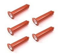 Utoolmart Lot de 5 tubes de distribution d'air, seringues adhésives, manchon de tube de colle, cartouche de liquide de distribution de seringue en plastique, 30 cc, avec piston, marron,