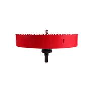Utoolmart Scie cloche bimétallique 220 mm Lame de scie cloche en acier haute vitesse M42 Profondeur de coupe de 25 mm avec poignée triangulaire pour panneau de fibres de bois en plastique