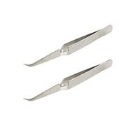 Utoolmart Sourcingmap Lot de 2 pinces à épiler à bout pointu en acier inoxydable Argenté