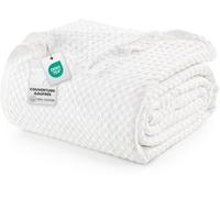 Utopia Bedding 100% Coton Gaufré Couverture (Blanc - 228x182 cm)