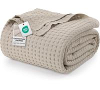 Utopia Bedding 100% Coton Gaufré Couverture (Kaki - 228x228 cm)