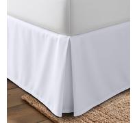 Utopia Bedding Cache-sommier Doux à Quatre Plis - Facile à Installer avec Chute sur Mesure de 40,6 cm - Qualité hôtelière, résistant au rétrécissement et à la décoloration (très Grand lit, Blanc)