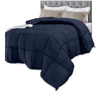 Utopia Bedding Comforters King Size, All Season Duvet Insert, Down Alternative Box Stitched Bed Comforter with Corner Tabs, Machine Washable (Navy)