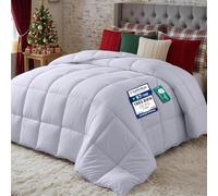 Utopia Bedding Couette 140x200 cm, Couette Chaud 370 GSM, pour lit 1 Personne, Couverture Blanc avec Onglets d'angle (Blanc)