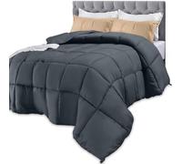 Utopia Bedding Couette 224 x 224 cm, Couette légère avec Rembourrage en Polyester pour 4 Saisons, Microfibre 2 Personnes (Gris)