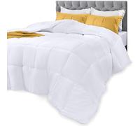 Utopia Bedding Couette Alternative en Duvet (lit Simple, Blanc) - Couette Toutes Saisons - Insert de Couette en Fibre siliconée en Peluche - Coutures carrées