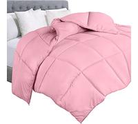 Utopia Bedding Couette Alternative matelassée avec languettes d'angle, Couture de Finition en carré (lit Simple, Rose)