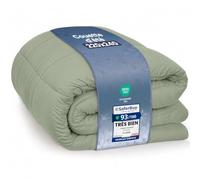 Utopia Bedding Couette d'été, Légère, 220 x 240 cm, 200 g/m², Vert Sauge | Couette Sans Housse Avec Matelassage À Carreaux, Lavable En Machine Pour Une Chaleur Agréable Et Des Nuits Douillettes