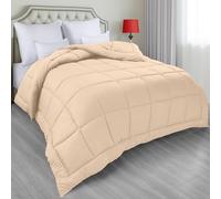 Utopia Bedding Couette matelassée Alternative en Duvet Toutes Saisons, Insert de Couette avec languettes d'angle, Lavable en Machine, pour lit King Size, Beige