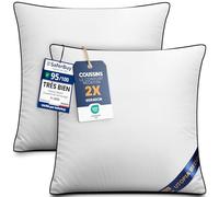 Utopia Bedding Coussin 60x60 cm Lot de 2, Coussins de Garnissage, Canapé Oreillers, Rembourrage Coussins, Intérieur Coussin Salon (Blanc)