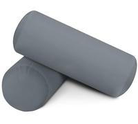 Utopia Bedding Coussin de Voyage Rond 15 x 40 cm (Lot de 2), Orieller de Traversin, Coussin décoratif (Gris)
