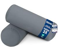 Utopia Bedding Coussin de Voyage Rond 15 x 40 cm (Lot de 2), Orieller de Traversin, Coussin décoratif (Gris)