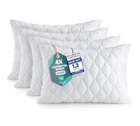 Utopia Bedding Coussins Matelassés 30 x 50 cm Lot de 4, Blanc