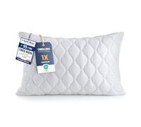 Utopia Bedding Coussins Matelassés 50 x 70 cm Lot de 1, Blanc | Oreillers Matelassés, Confort Doux et Moelleux, Polyvalents, Housse Matelassée Respirante, Conservent Leur Volume