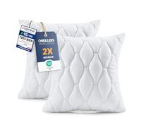 Utopia Bedding Coussins Matelassés 65 x 65 cm Lot de 2, Blanc