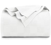 Utopia Bedding Couverture 100% Coton pour très Grand lit - 228,6 x 274,3 cm - Couverture Thermique légère, Douce et Respirante pour Toutes Les Saisons (Blanc)