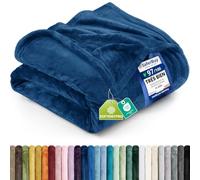 Utopia Bedding Couverture Polaire [259x228 cm, Marine] Plaid pour Lits, Canapés, Chaises et Divans - 300 GSM Couverture Chaude, Douce et Épaisse pour Toutes Les Saisons