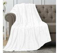 Utopia Bedding Couverture Polaire [152x127 cm, Blanc] Plaid pour Lits, Canapés, Chaises et Divans - 300 GSM Couverture Chaude, Douce et Épaisse pour Toutes Les Saisons