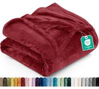 Utopia Bedding Couverture Polaire [152x127 cm, Bourgogne] Plaid pour Lits, Canapés, Chaises et Divans - 300 GSM Couverture Chaude, Douce et Épaisse pour Toutes Les Saisons