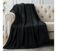 Utopia Bedding Couverture Polaire [152x127 cm, Noir] Plaid pour Lits, Canapés, Chaises et Divans - 300 GSM Couverture Chaude, Douce et Épaisse pour Toutes Les Saisons