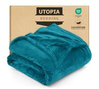 Utopia Bedding Couverture Polaire [200x150 cm, Turquoise] Plaid pour Lits, Canapés, Chaises et Divans - 300 GSM Couverture Chaude, Douce et Épaisse pour Toutes Les Saisons
