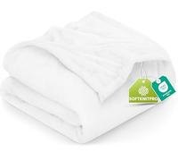 Utopia Bedding Couverture Polaire [259x228 cm, Blanc] Plaid pour Lits, Canapés, Chaises et Divans - 300 GSM Couverture Chaude, Douce et Épaisse pour Toutes Les Saisons