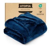 Utopia Bedding Couverture Polaire [259x228 cm, Marine] Plaid pour Lits, Canapés, Chaises et Divans - 300 GSM Couverture Chaude, Douce et Épaisse pour Toutes Les Saisons