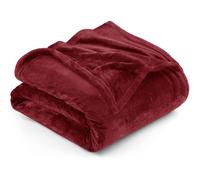 Utopia Bedding Couverture polaire double taille bordeaux 300 g/m de luxe antistatique en microfibre douce (152,4 x 203,2 cm)