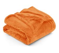 Utopia Bedding Couverture polaire double taille orange brl 300 g/m de luxe antistatique en microfibre douce (152,4 x 203,2 cm)