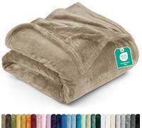 Utopia Bedding Couverture Polaire Flanelle Microfibre [228x228 cm, Chameau]