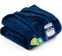 Utopia Bedding Couverture Polaire Flanelle Microfibre [228x228 cm Marin] Plaid Canapé Grande Taille 300 GSM, Doux, Léger, Respirant, Anti-Boulochage, pour Lit, Chaise et Divan, Toutes Saisons