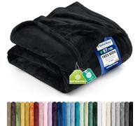 Utopia Bedding Couverture Polaire [259x228 cm, Noir] Plaid pour Lits, Canapés, Chaises et Divans - 300 GSM Couverture Chaude, Douce et Épaisse pour Toutes Les Saisons