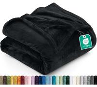 Utopia Bedding Couverture Polaire Flanelle Microfibre [259x228 cm, Noir] | Plaid Canape Grande Taille 300 GSM, Doux, Léger, Respirant, Anti-Boulochage, pour Lit, Chaise et Divan, Toutes Saisons