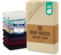 Utopia Bedding Drap Housse - Beige, 90 x 200 cm