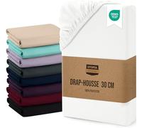 Utopia Bedding Drap Housse - Blanc, 180 x 200 cm - Coupes de 30 cm pour Matelas épais - Polyester Microfibre brossée