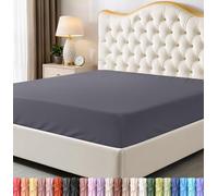Utopia Bedding Drap-Housse Complet en Microfibre Douce, Poches Profondes, résistant au rétrécissement et à la décoloration, Facile d'entretien, 1 Seul Drap-Housse (Gris)