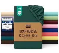 Utopia Bedding Drap Housse - Émeraude, 90 x 200 cm - Certifié Oeko-Tex - Bonnets 35 cm pour Matelas Épais - Polyester Microfibre Brossée