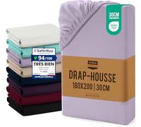 Utopia Bedding Drap Housse - Lavande, 180 x 200 cm