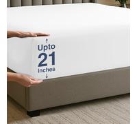Utopia Bedding Drap-Housse Queen Size en Microfibre Douce, Poches très Profondes, 53,3 cm, résistant au rétrécissement et à la décoloration, Facile d'entretien, 1 Seul Drap-Housse (Blanc)