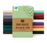 Utopia Bedding Drap Housse - Vert Sauge, 180 x 200 cm - Coupes de 35 cm pour Matelas épais - Polyester Microfibre brossée