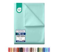 Utopia Bedding - Drap Plat - 225x255cm - Bleu Spa | Certifié Oeko-TEX - Polyester brossé Doux - Microfibre - Sans élastique
