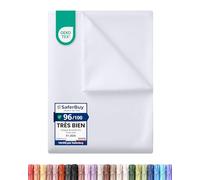 Utopia Bedding - Drap Plat - 266x259cm - Blanc | Certifié Oeko-TEX - Polyester brossé Doux - Microfibre - Sans élastique