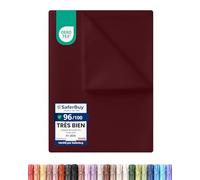 Utopia Bedding - Drap Plat - 266x259cm - Bordeaux | Certifié Oeko-TEX - Polyester brossé Doux - Microfibre - Sans élastique