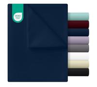 Utopia Bedding - Drap Plat sans élastique - 167 x 243 cm - Certifié Oeko-TEX - Polyester brossé Doux - Microfibre - Drap Plat - Marine