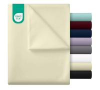 Utopia Bedding - Drap Plat sans élastique - 225 x 255 cm - Certifié Oeko-TEX - Polyester brossé Doux - Microfibre - Drap Plat - Beige