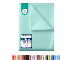 Utopia Bedding - Drap Plat sans élastique - 225 x 255 cm - Certifié Oeko-TEX - Polyester brossé Doux - Microfibre - Drap Plat - Bleu Spa